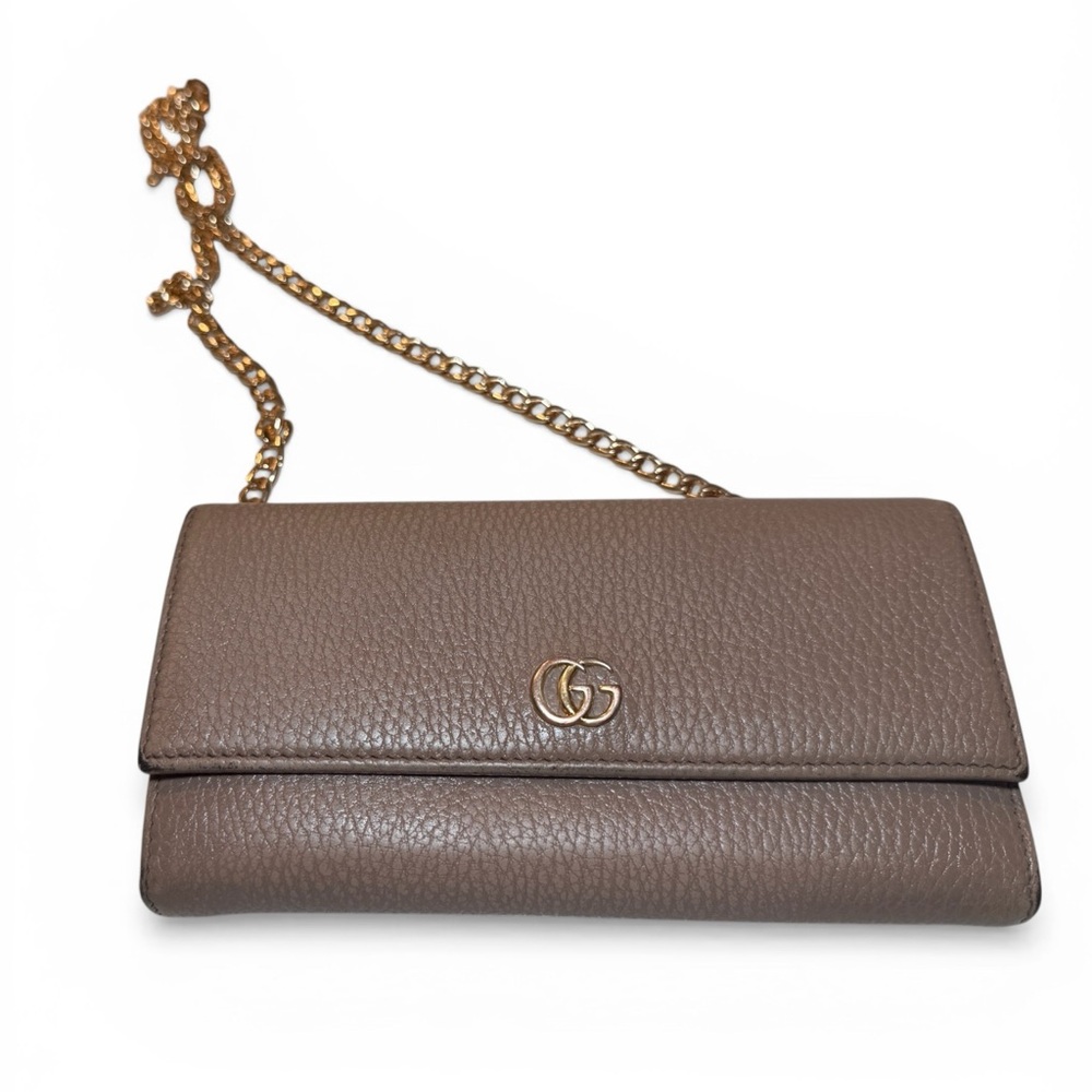 AUTHENTIC Gucci: Dusty Rose GG Marmont Wallet On Chain - Picture 2 of 16